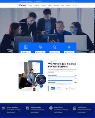 IT软件服务公司宣传网站模板724