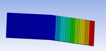 cae软件技术学习交流区workbench实体与壳体连接处怎么处理 如上图,建模时把壳体与实体直接组成一个part,然后施加边界条件与载荷,结果模拟出来模型从壳体与实体连接处直接弯曲了